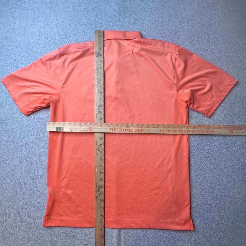 Nike Polo Shirt Mens M Orange Nike Golf Fit Dry Lochinvar Crest 256497-622 S/S